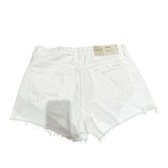 NWT AGOLDE PARKER VINTAGE CUT OFF SHORT in white - Picture 9 of 14